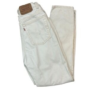 Vintage Levi's Jeans  White 512 Slim Fit Tapered Leg Size 9 Short 1985?